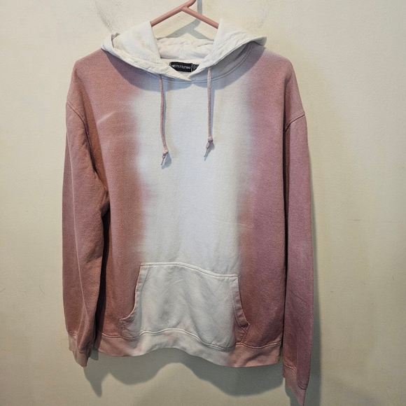 PrettyLittleThing Tops - Women's PRETTYLITTLETHING Tie-Dye Hoodie Plus Size 16 Pink and White
